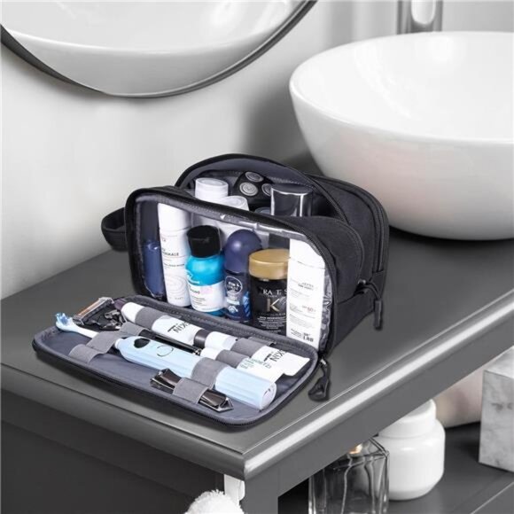 Hygiene Bag Tactical Inspired Mens Toiletry Shower Shave Kit Grooming Bag - Picture 2 of 7